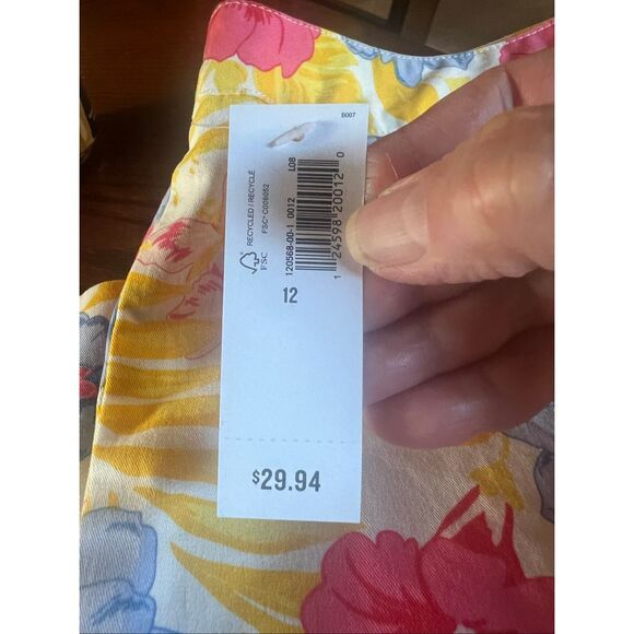 Old Navy Floral Printed Skirt Sz 12 NWT - Picture 8 of 8